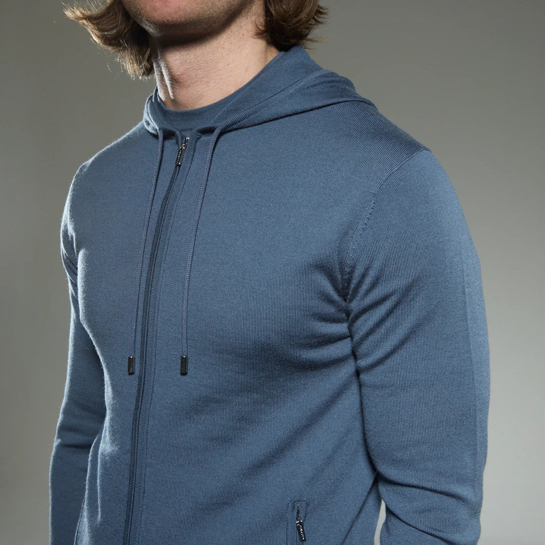 Malenzo Ravenna Steel Blue Zip Hoody