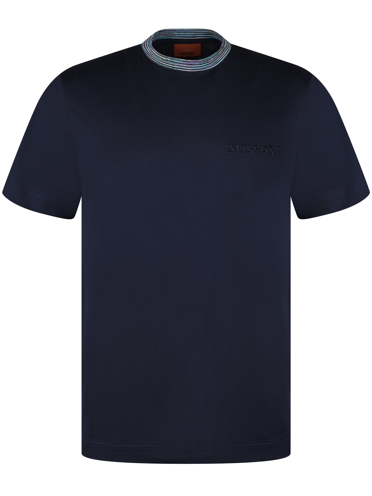 Load image into Gallery viewer, Missoni Contrast Collar T Shirt Navy
