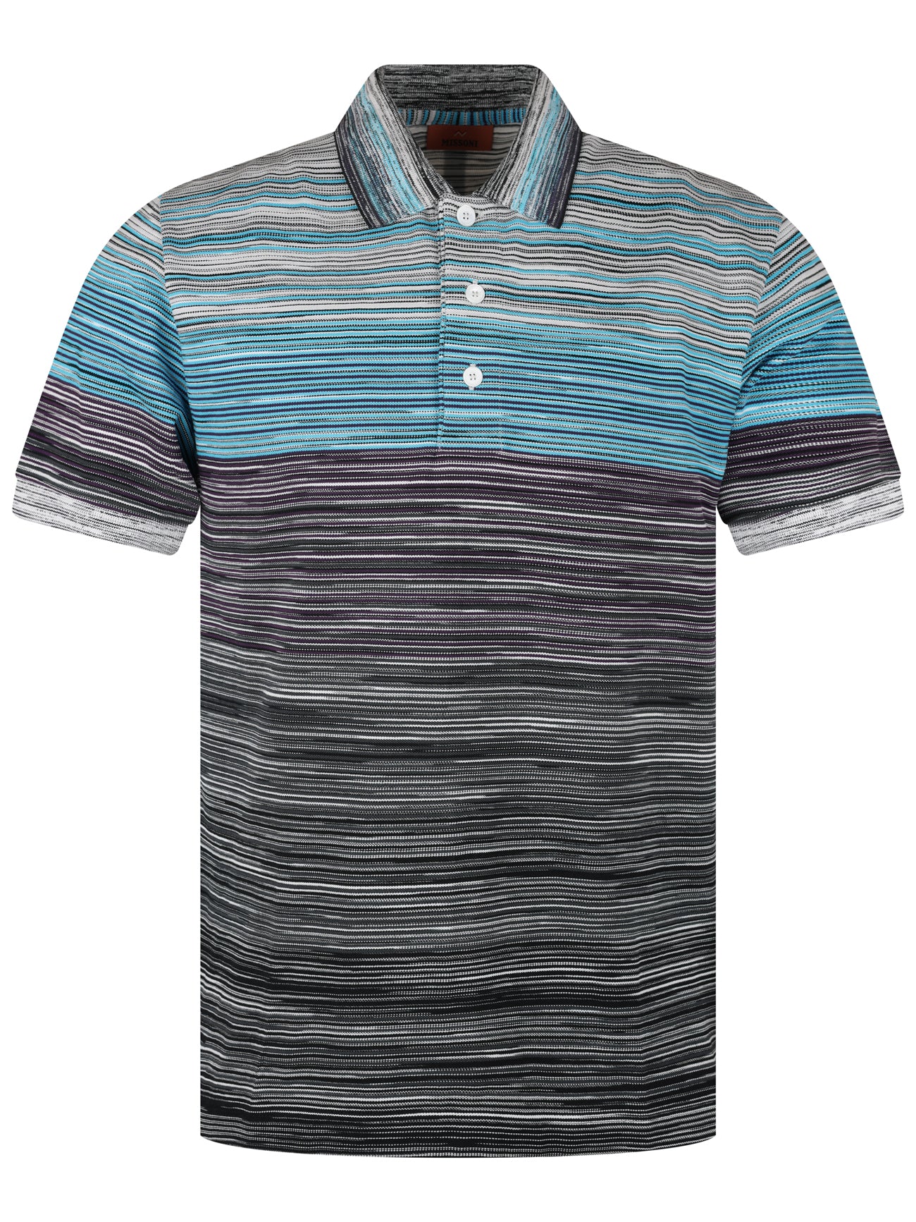 Load image into Gallery viewer, Missoni Classic Stripe Polo Shirt Blue
