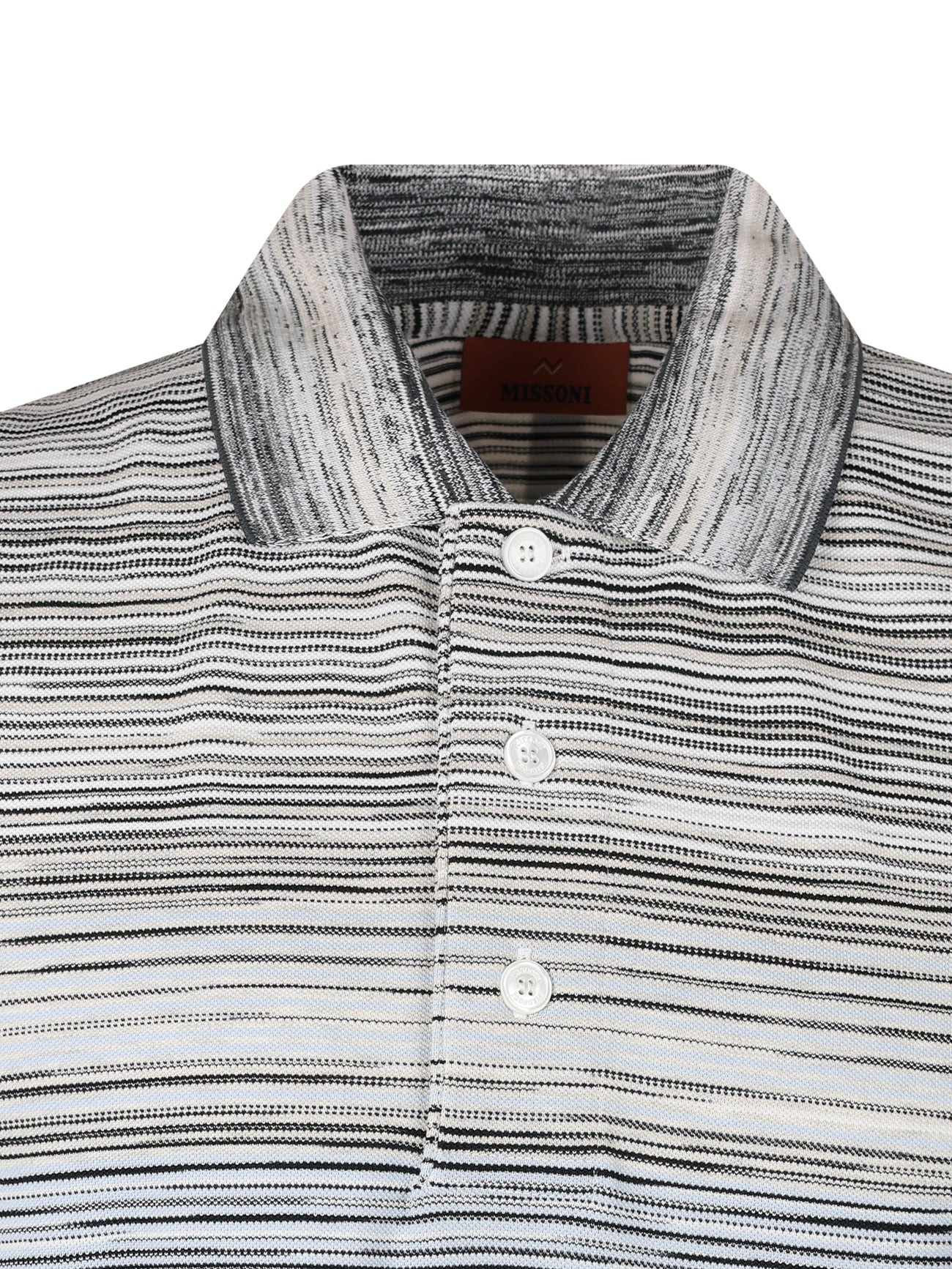 Load image into Gallery viewer, Missoni Classic Stripe Polo Shirt Grey
