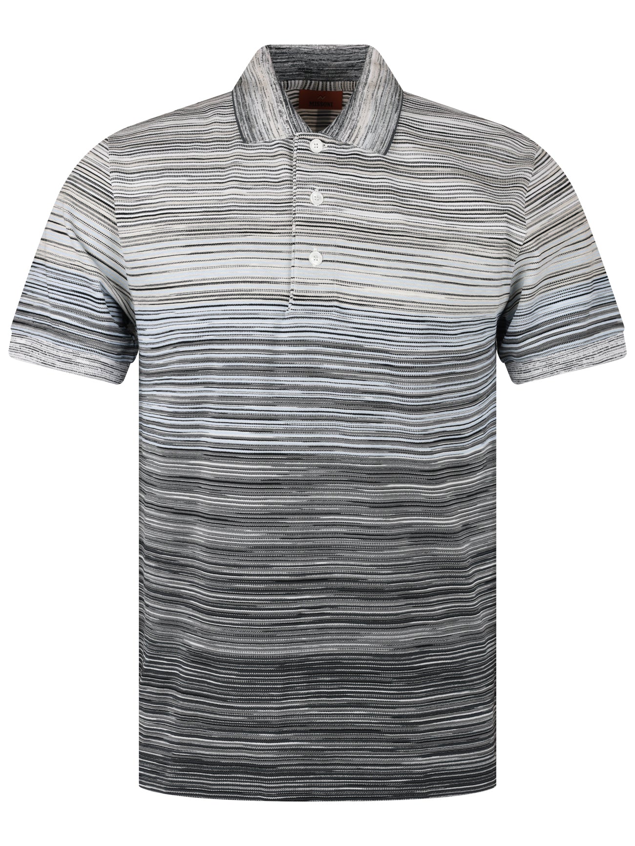 Load image into Gallery viewer, Missoni Classic Stripe Polo Shirt Grey
