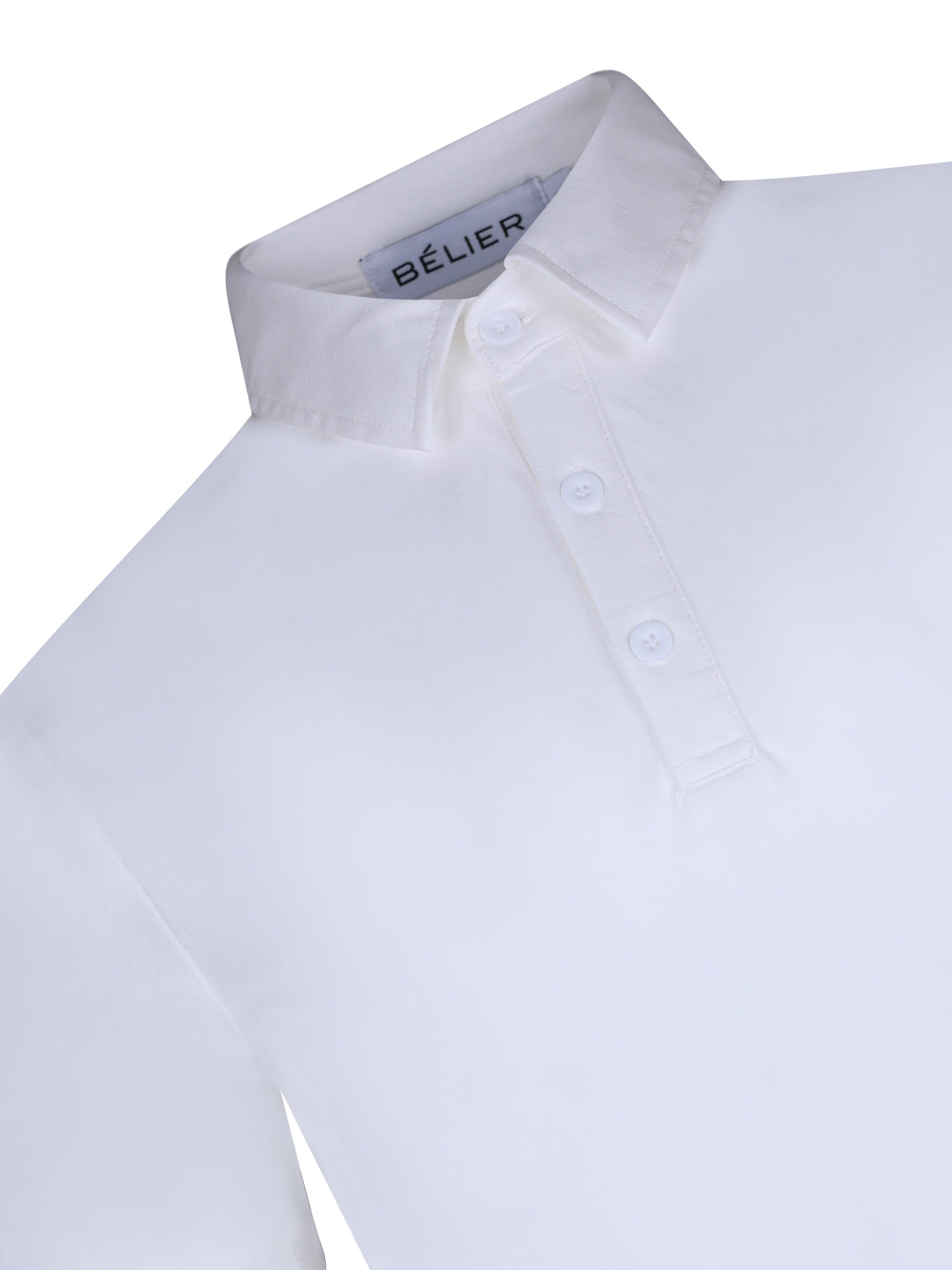 Load image into Gallery viewer, Belier Mercerised Polo White
