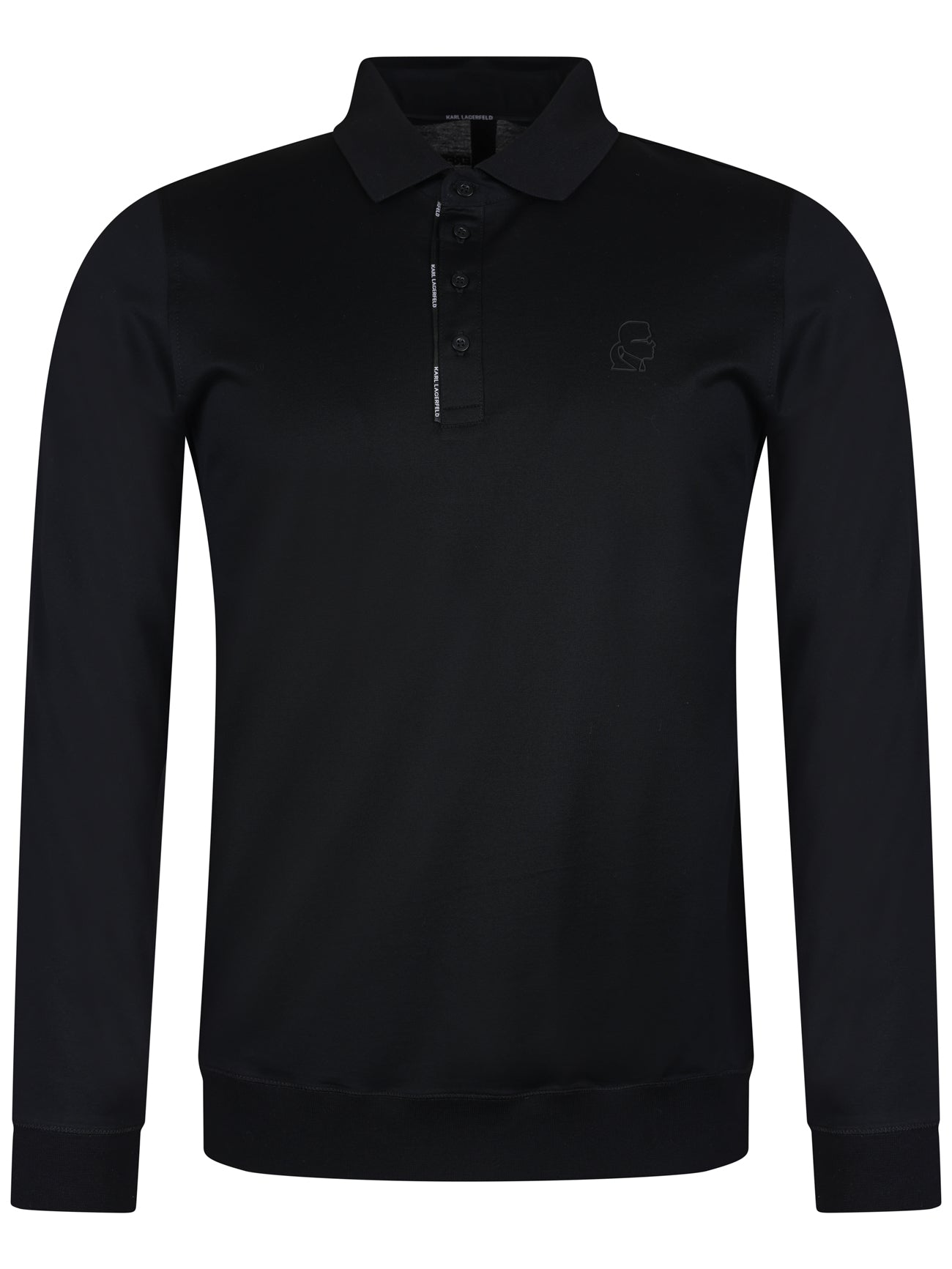 Load image into Gallery viewer, Lagerfeld Rubber Logo Polo Black
