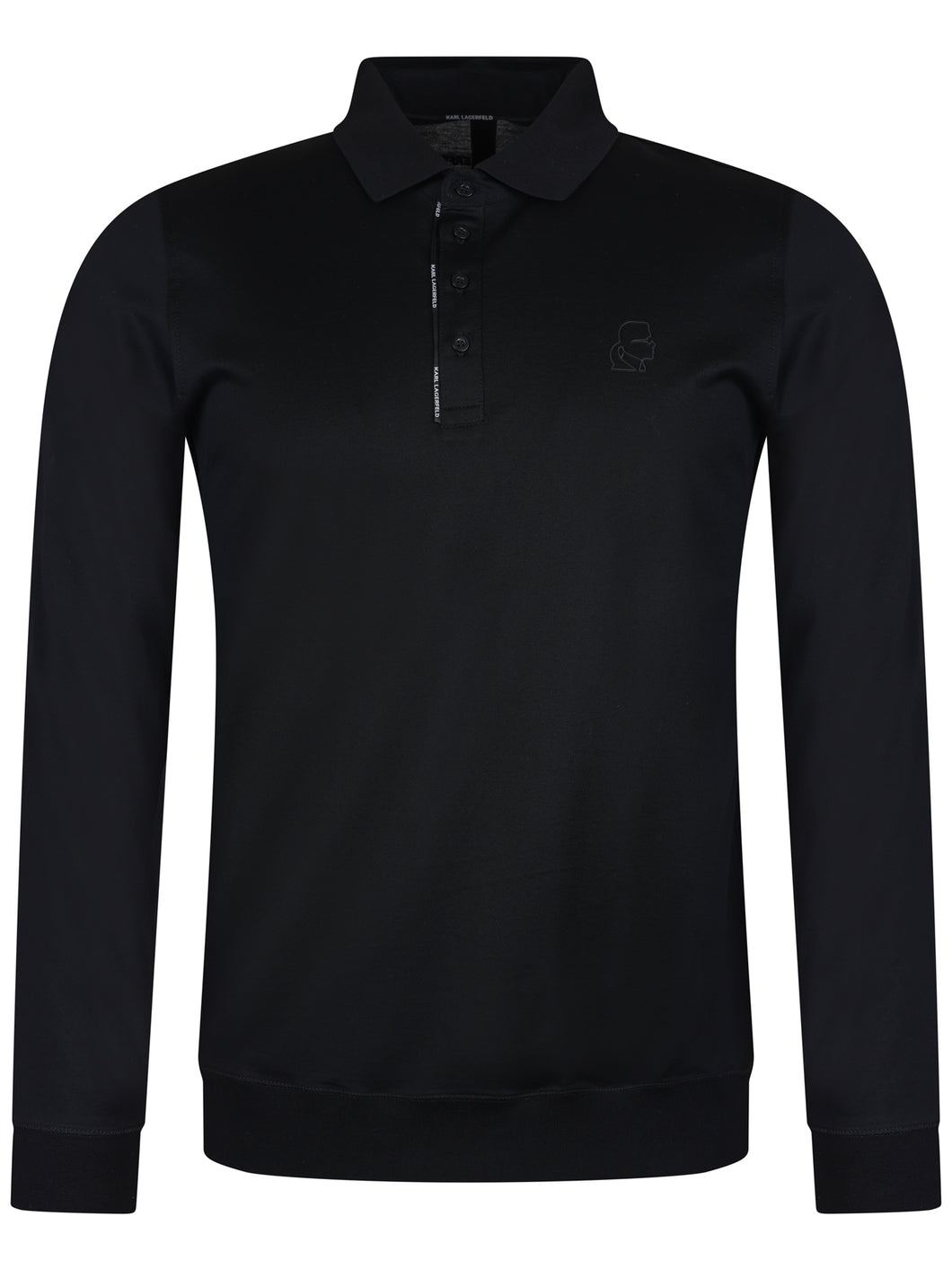 Lagerfeld Rubber Logo Polo Black