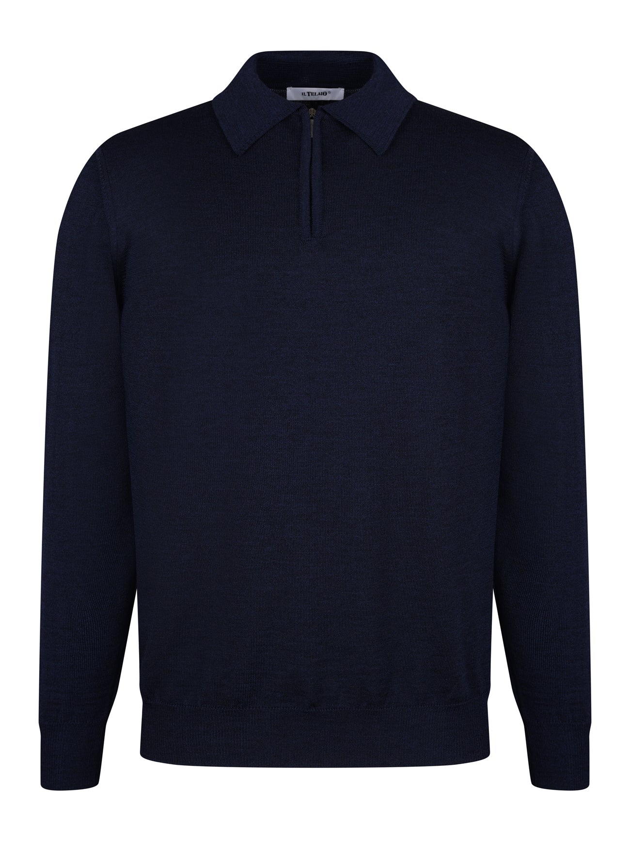 Load image into Gallery viewer, IL Telaio Zip Polo Navy
