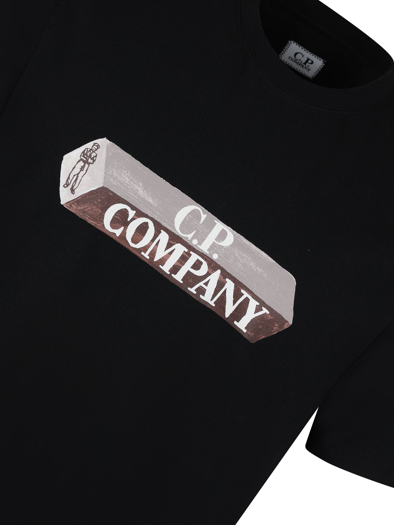 Load image into Gallery viewer, CP Company 3D Logo Tee Black
