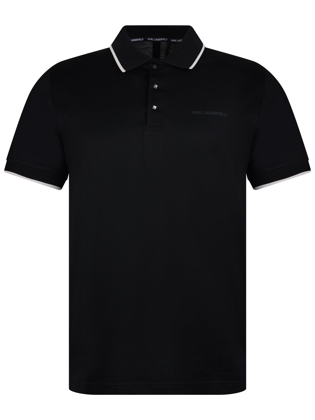 Lagerfeld Tipped Polo Black