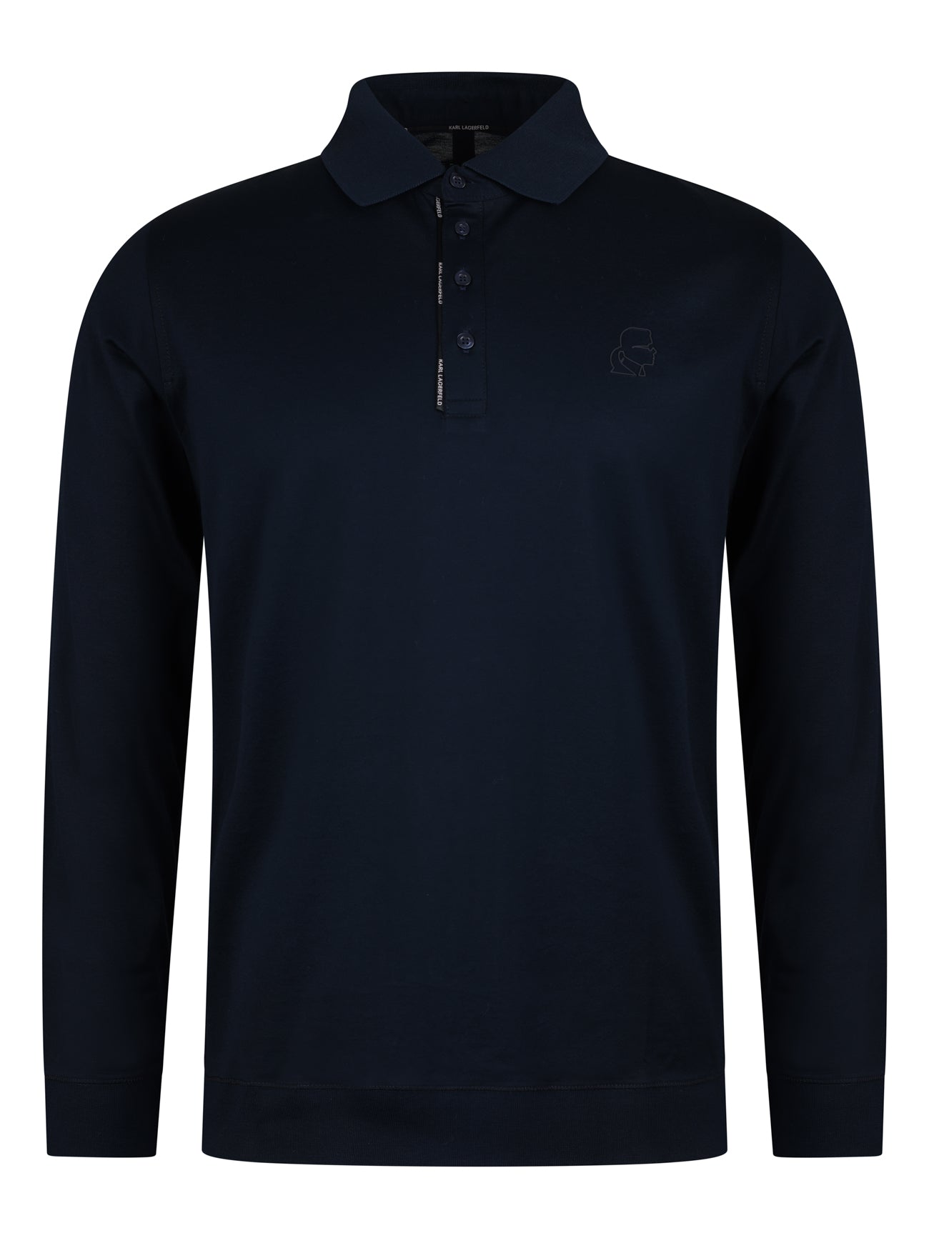 Load image into Gallery viewer, Lagerfeld Rubber Logo Polo Navy
