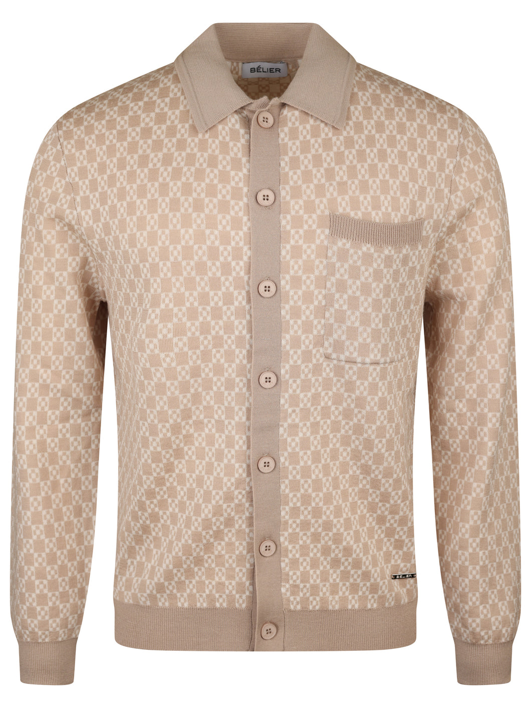 Belier Block Cardigan Beige