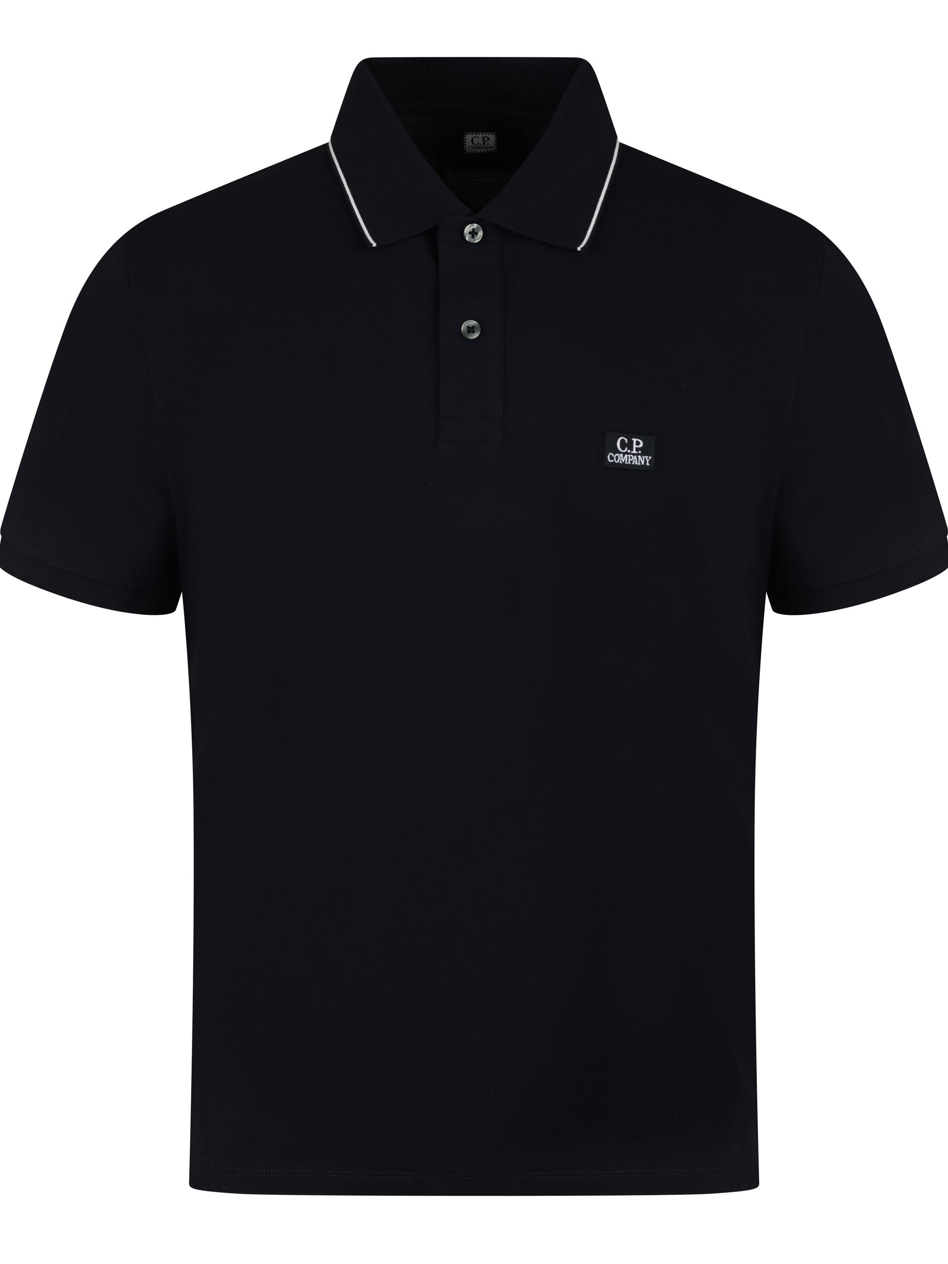 Load image into Gallery viewer, CP Company Logo Patch Polo Navy
