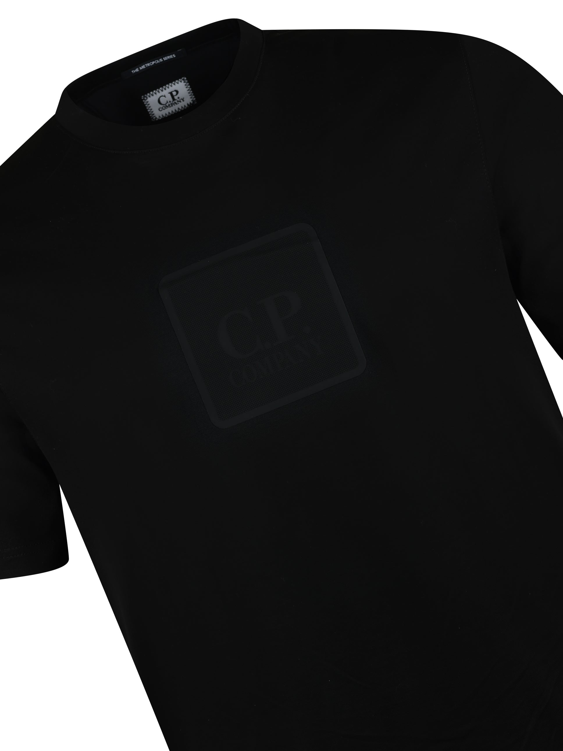 Load image into Gallery viewer, CP Company Rubber Logo Tee Black
