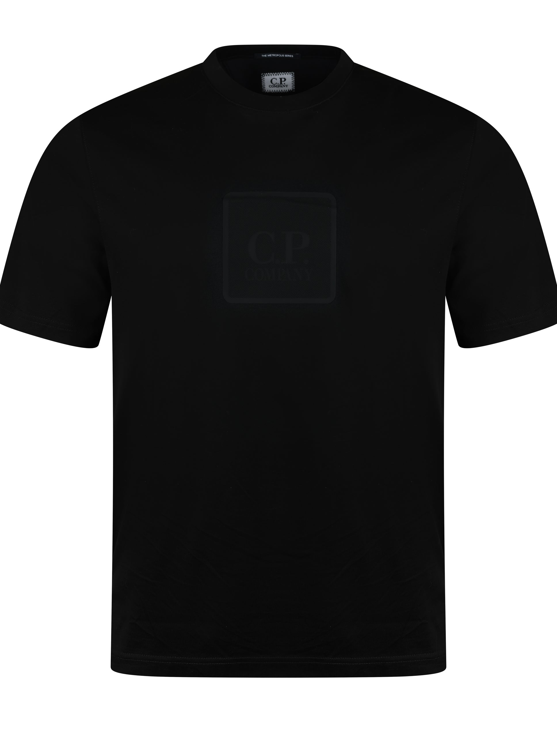 Load image into Gallery viewer, CP Company Rubber Logo Tee Black
