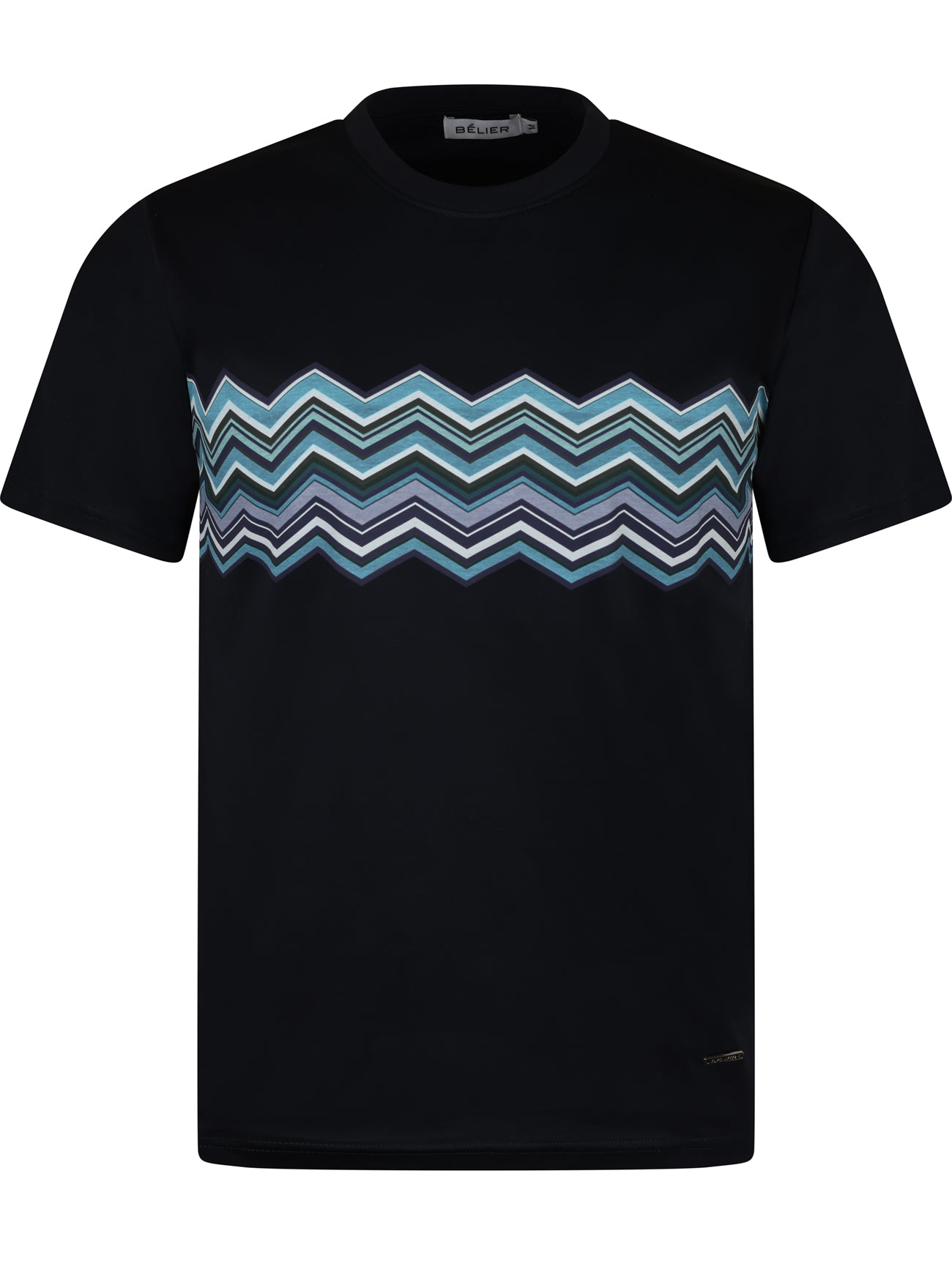 Load image into Gallery viewer, Belier Zag Tee Navy
