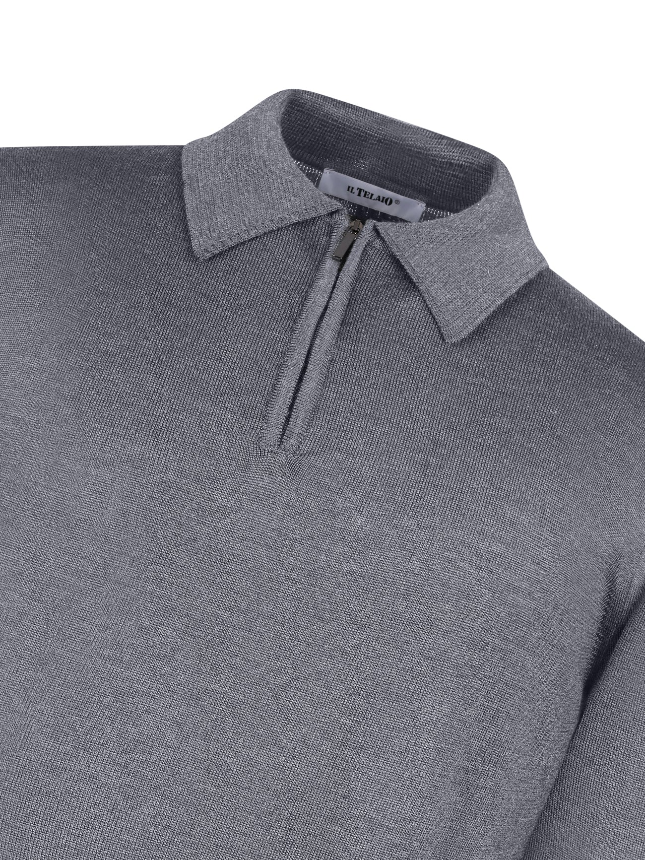 Load image into Gallery viewer, IL Telaio Zip Polo Grey
