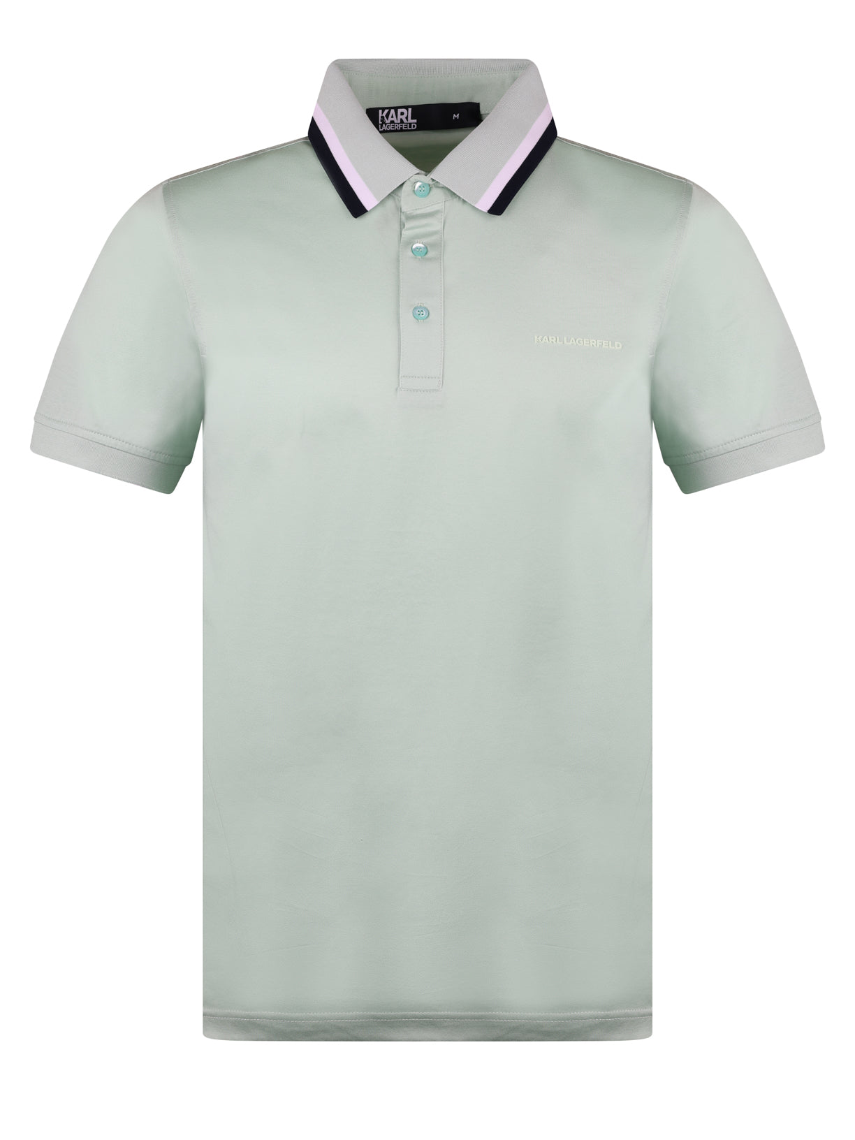 Load image into Gallery viewer, Lagerfeld Tipped Polo Shirt Mint
