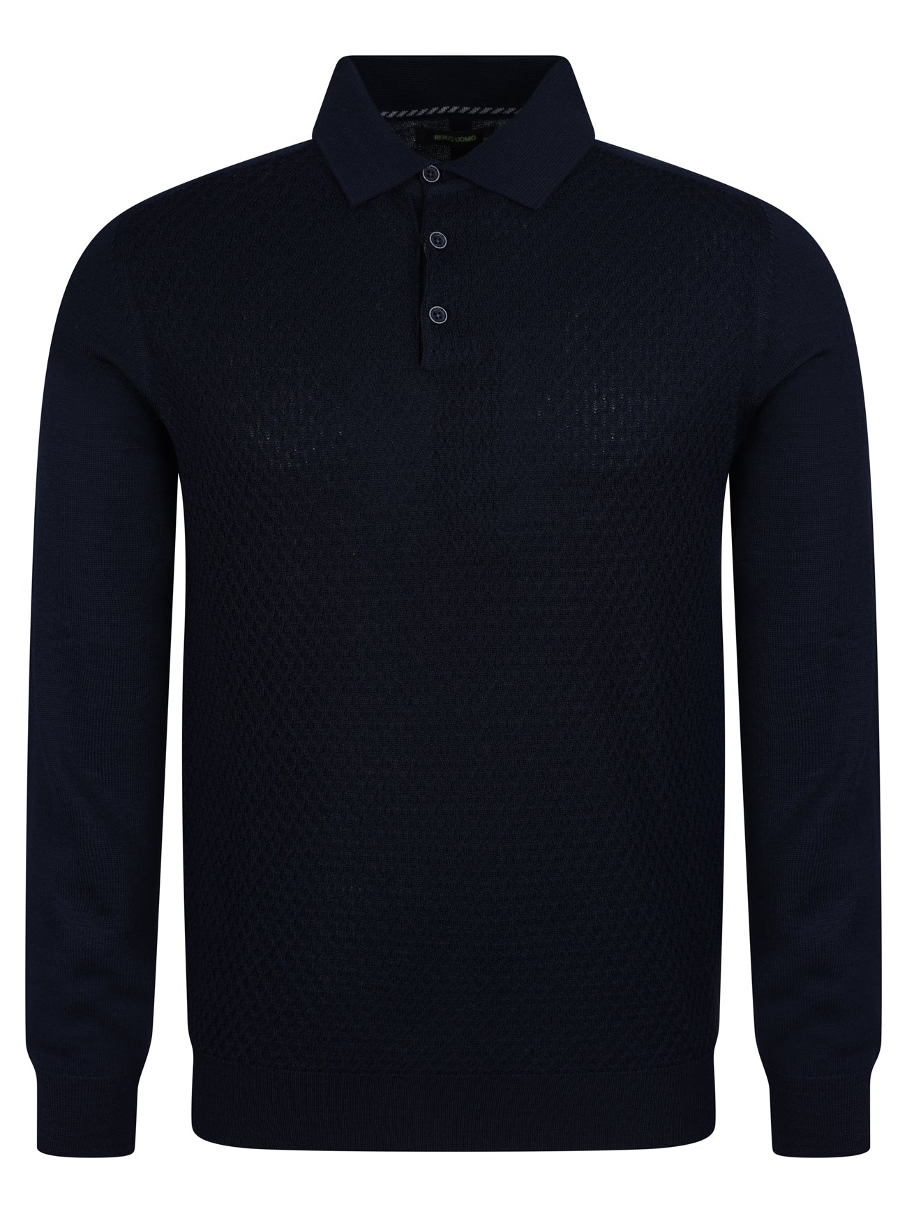 Load image into Gallery viewer, Remus Diamond Polo Knit Navy
