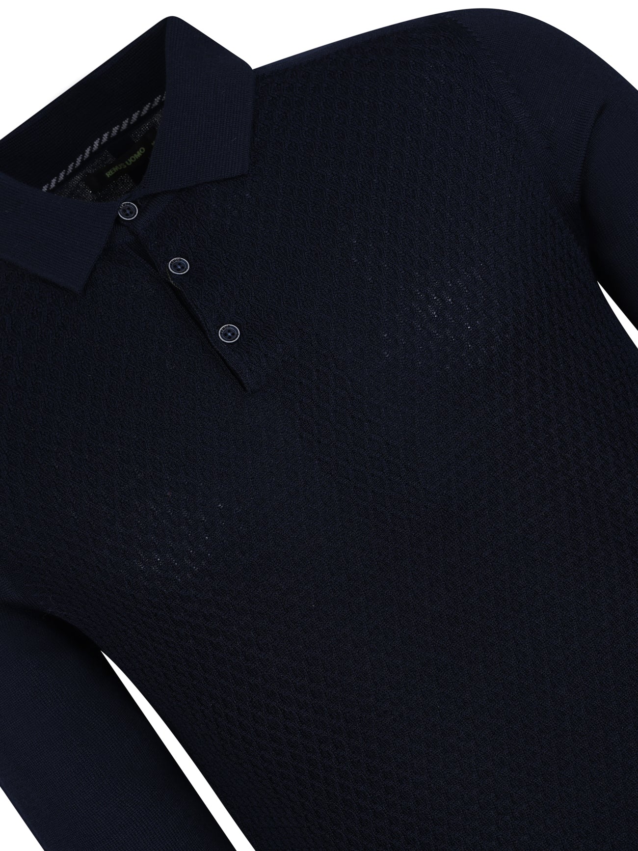 Load image into Gallery viewer, Remus Diamond Polo Knit Navy
