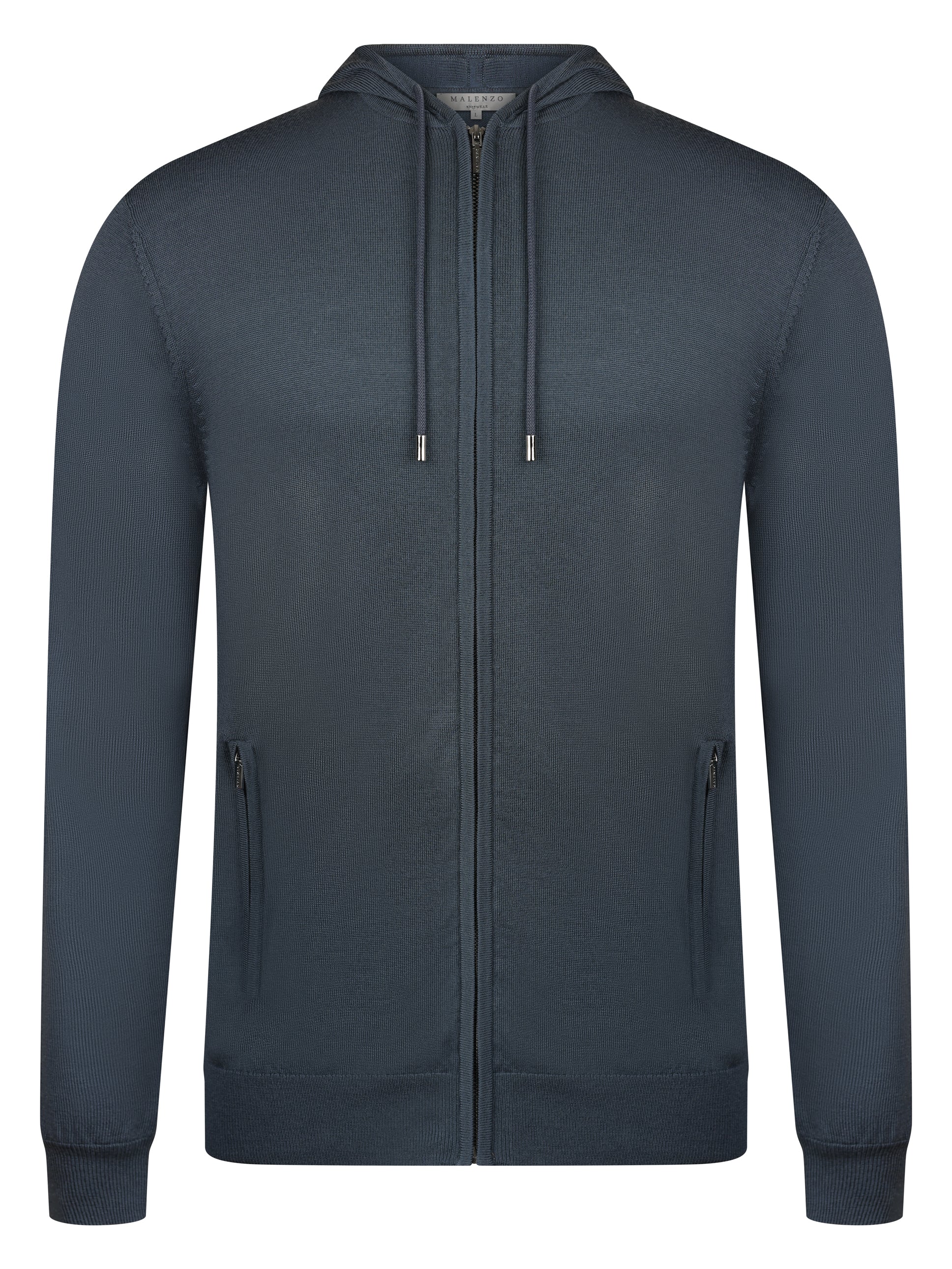 Load image into Gallery viewer, Malenzo Ravenna Steel Blue Zip Hoody
