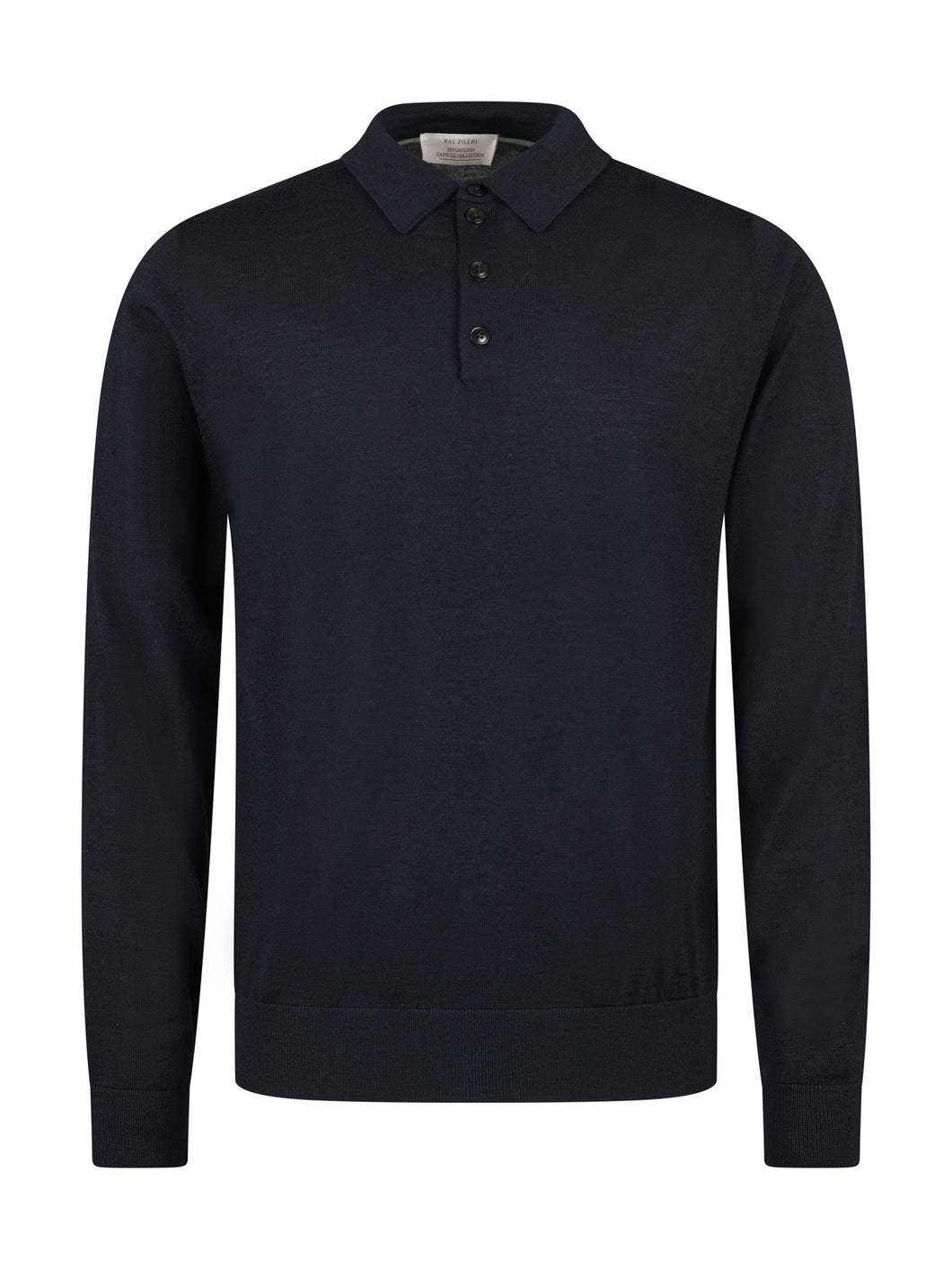 Pal Zileri L/S Polo Knit Navy