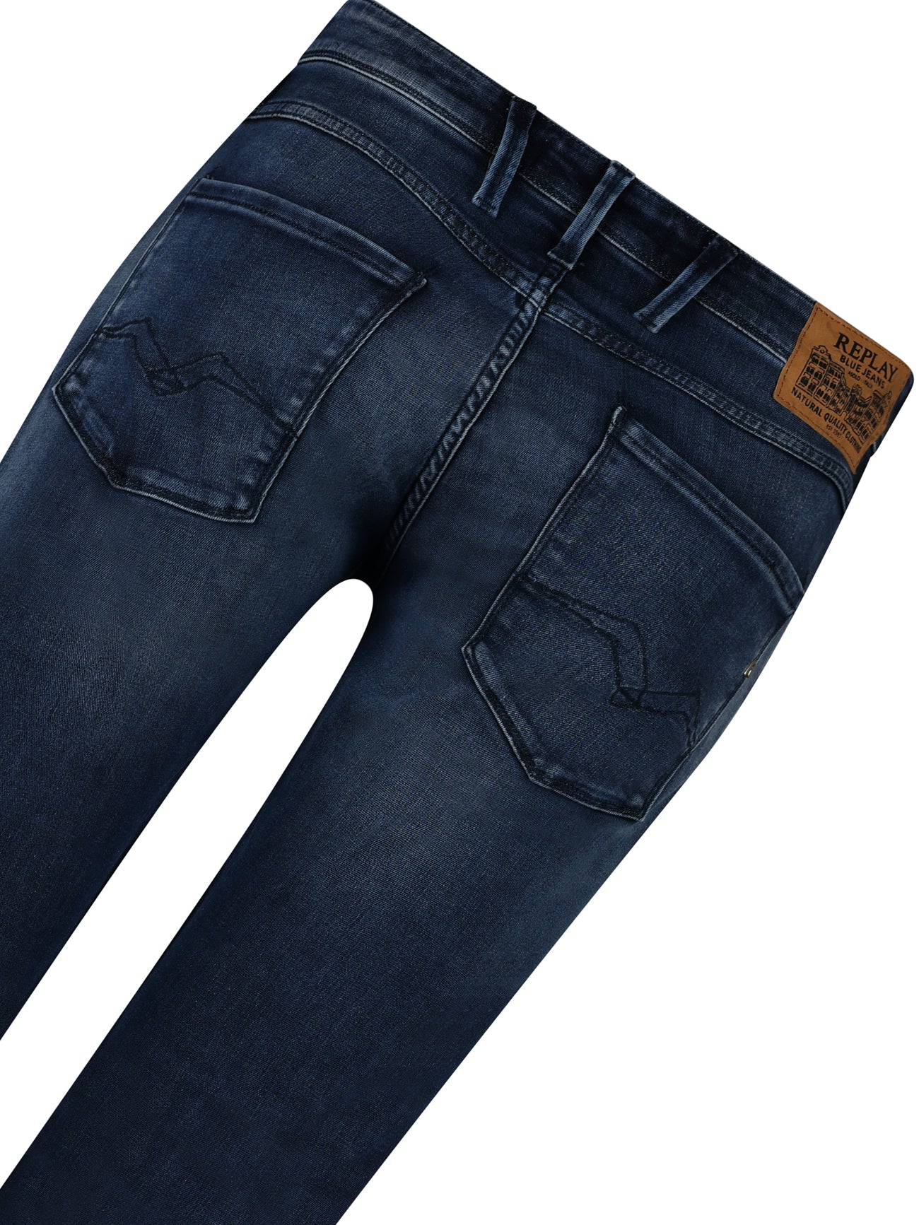 Load image into Gallery viewer, Replay Anbass Blue Stretch Jean
